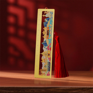 Metal Painted Bookmark Ruler Customized Brass Cut Out Corrosion Bookmark Customized School Travel Souvenir Bookmark Customized
