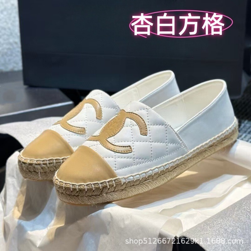 春季新款外穿小香风草编渔夫鞋真皮百搭厚底懒人鞋一脚蹬休闲单鞋|undefined