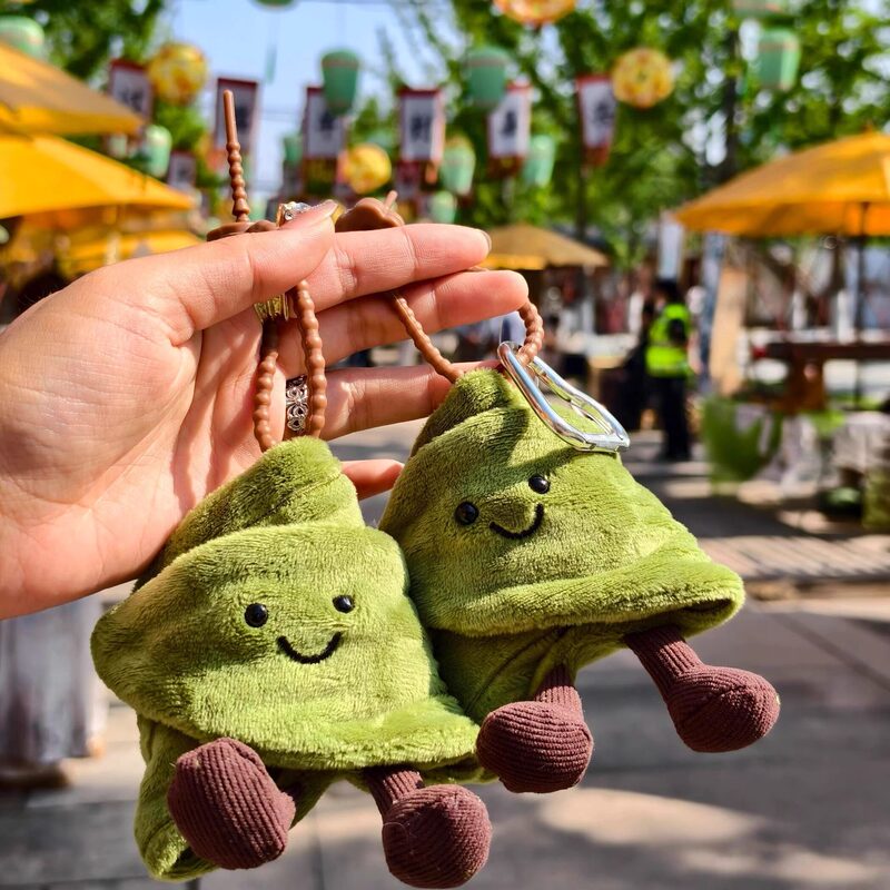 Jiaxing Cultural and Creative Plush Zongzi Doll Cute Bag Pendant Keychain Travel Souvenir Collection Gift for Friends