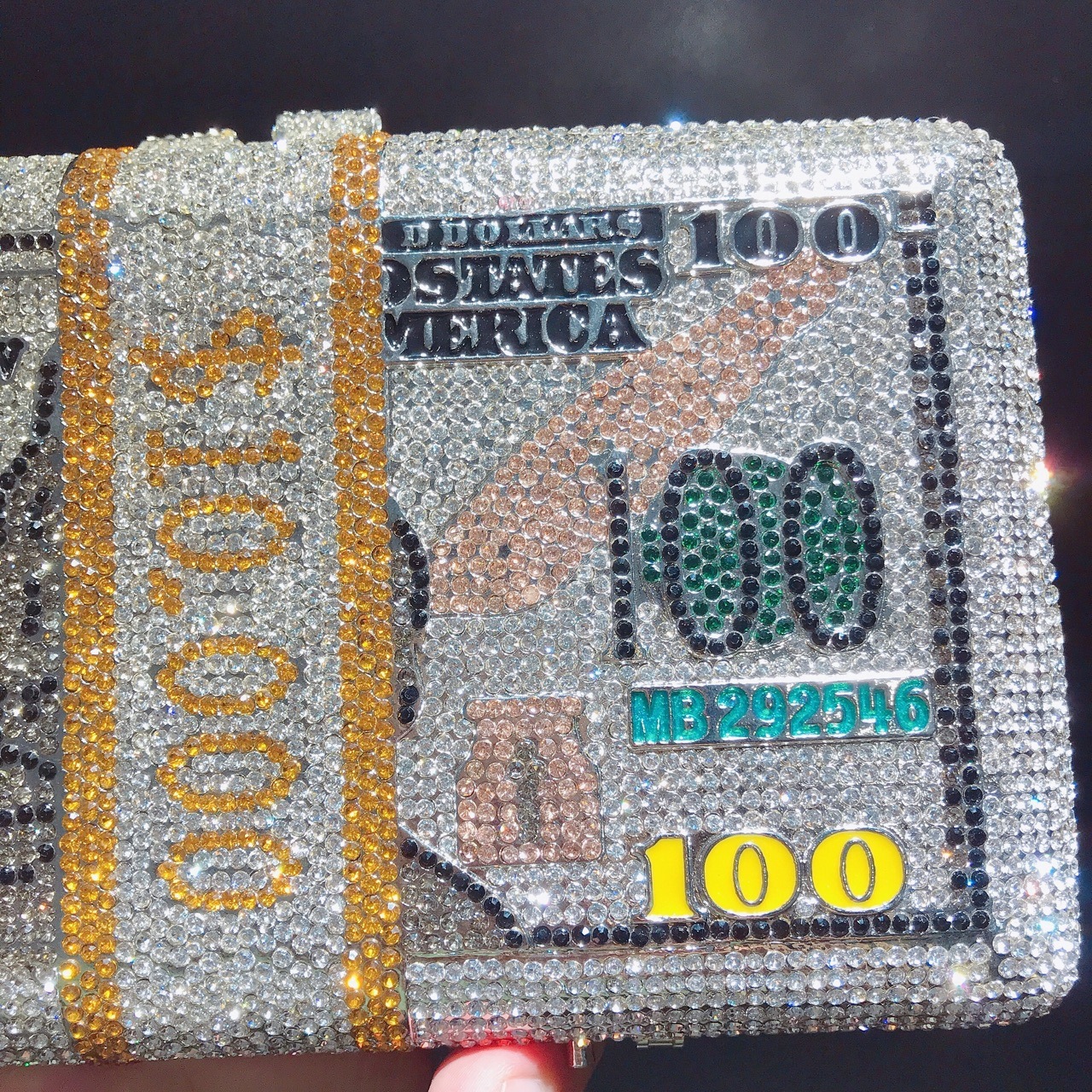 2021 bolsas de cena con diamantes en forma de dólar transfronteriza, bolsas horizontales de diamantes completas de estilo europeo y americano, bolsas de mujer cuadradas de diamantes