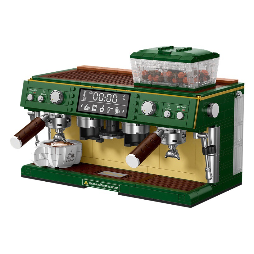 Zhe Gao mini nuevo retro nostálgico máquina de café rompecabezas bloques de construcción niños y niñas niños ensamblados bloques de construcción modelo