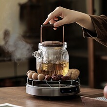 新款家用电陶炉煮茶壶煮茶器泡茶专用玻璃养生烧水壶围炉煮茶套装