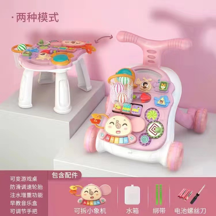 Nuevo bebé andador anti-flip o-pierna 1-3 años bebé caminar carro multifuncional inteligencia juguetes