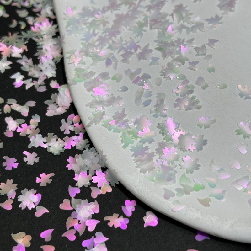 White Moonlight Gradient Colorful Five-Pointed Star Butterfly Sequins Nail Art Accessories DIY Handicrafts Toy Decoration Materials White Moonlight Gradient Colorful Five-Pointed Star Butterfly Sequins Nail Art Accessories DIY Handicrafts Toy Decoration Materials