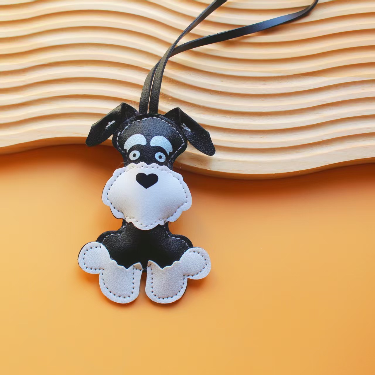 Schenery Printed Lanyard Bag Pendant Sherry Dog Leather Backpack Hanging Accessories Clothing Mobile Phone Wallet Pendant Accessories