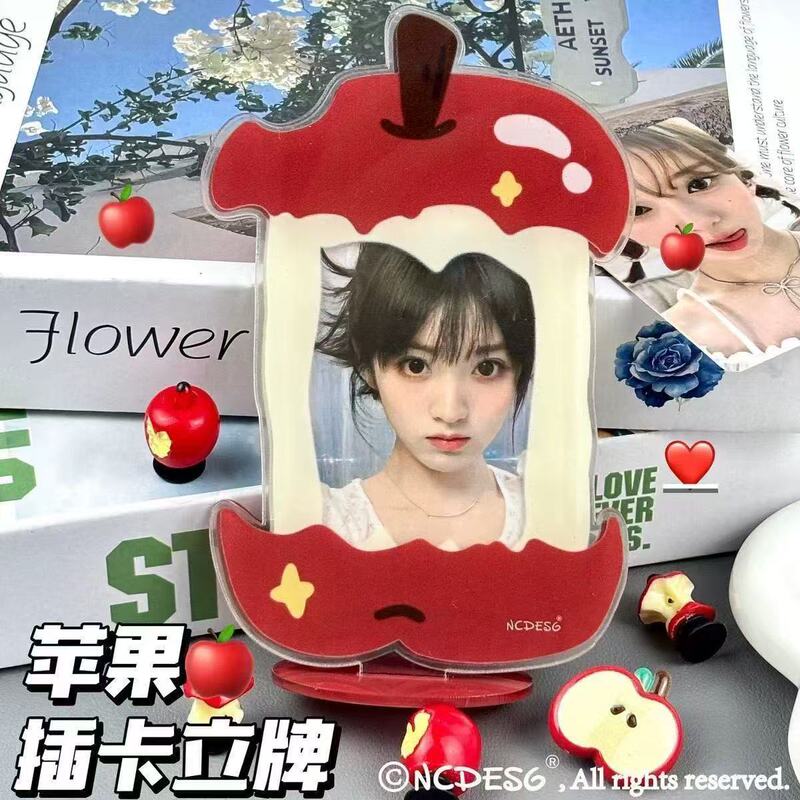 Ins Creative Apple Cute 3-inch Small Card Acrylic Photo Frame Star Small Card Desktop Ornaments