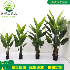 高いシミュレーションの旅人バナナの木の天国の鳥は盆栽の室内装飾の偽の木の植物の盆栽の卸売りをシミュレーションします。