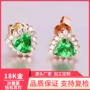 女式镶嵌18k彩色耳钉