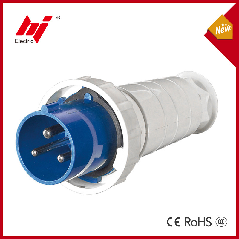 IP67防水工业插头63A 3芯3P航空插座公母对接插头 400V链接插头