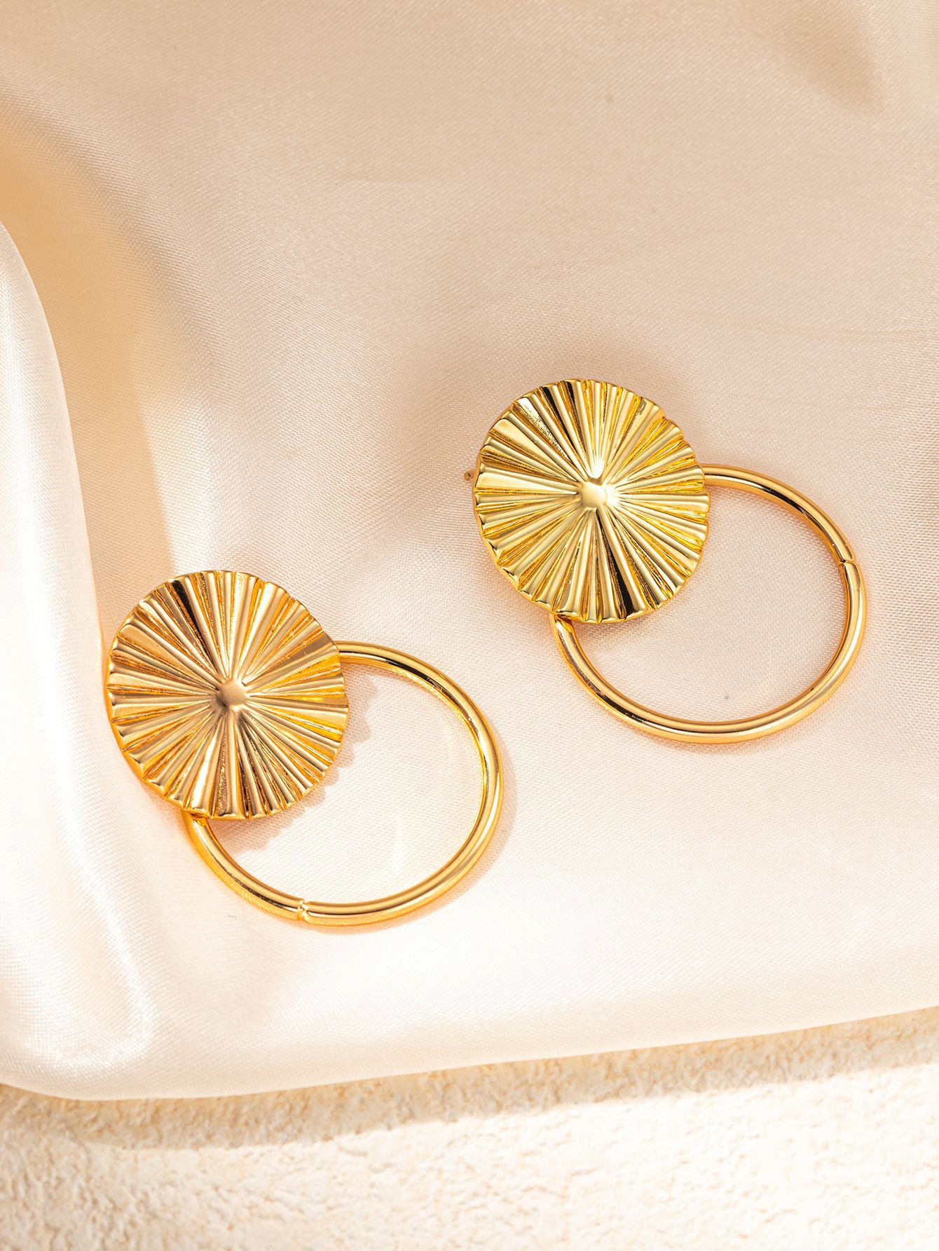 연잎 질감 귀걸이