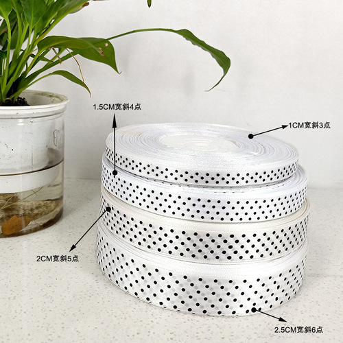 Printed Satin Ribbon Gift Box Cake Tying Ribbon Polyester Ribbon Hair Accessory Bow Material Handmade DIY Loom Ribbon
