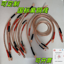 接地线无氧铜机器设备电池连接线逆变器汽车电动车黄绿双色铜绞线