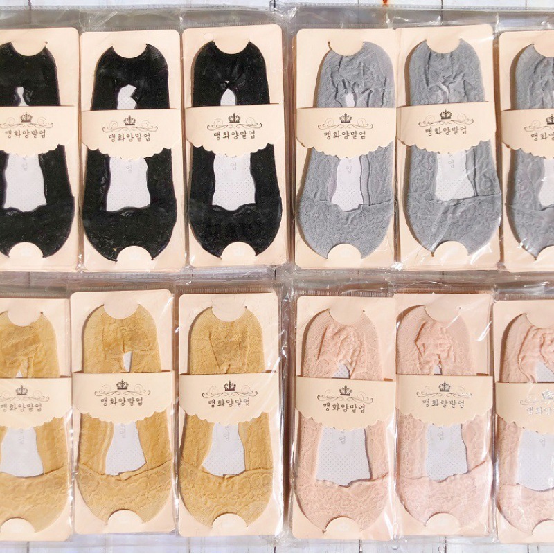 Spring and summer New Ladies lace socks bottom lace socks breathable silicone non-slip invisible socks skin mesh breathable socks