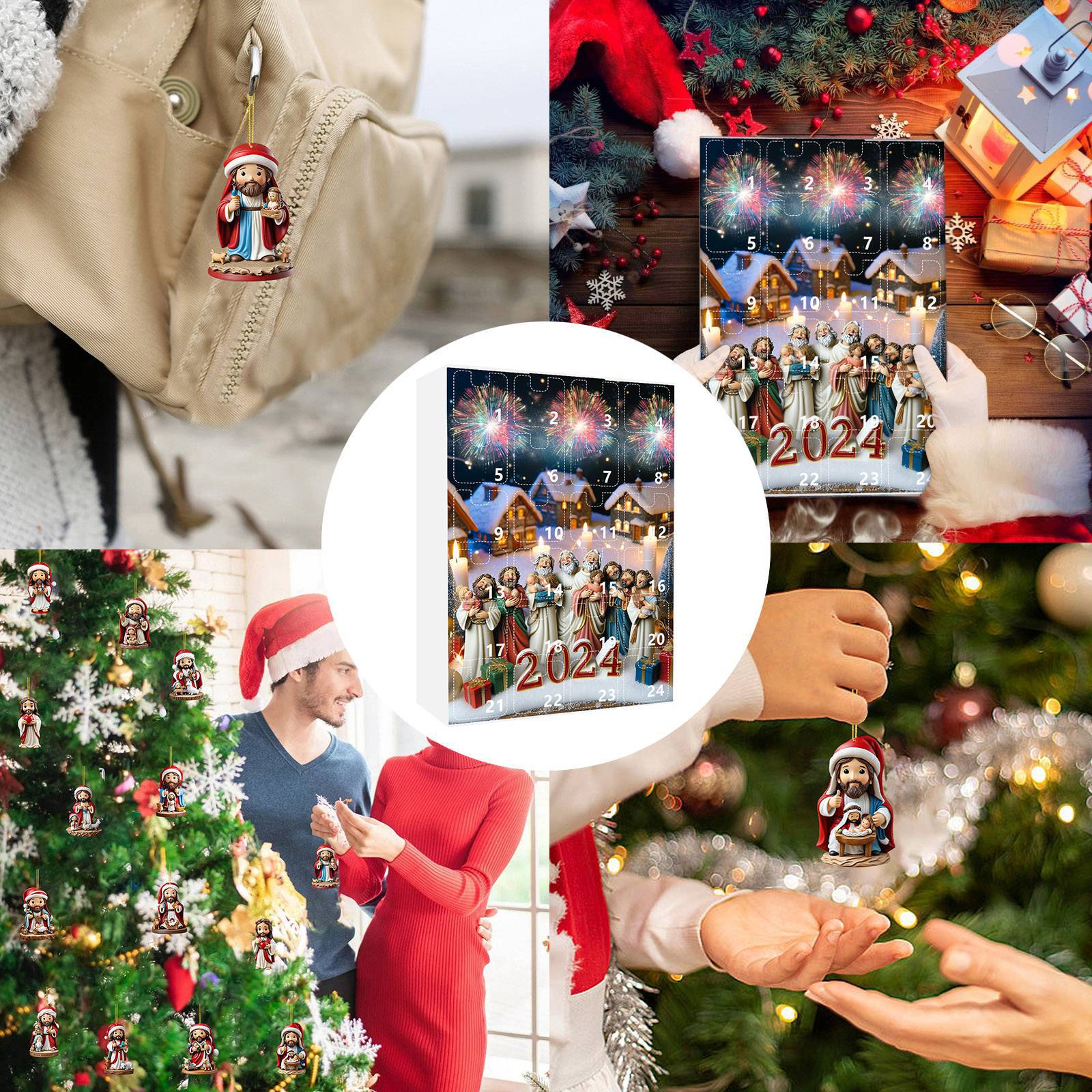 Christmas Calendar Blind Box Christmas Countdown Calendar Holiday Pendant Christmas Blind Box Wholesale_voghion.com