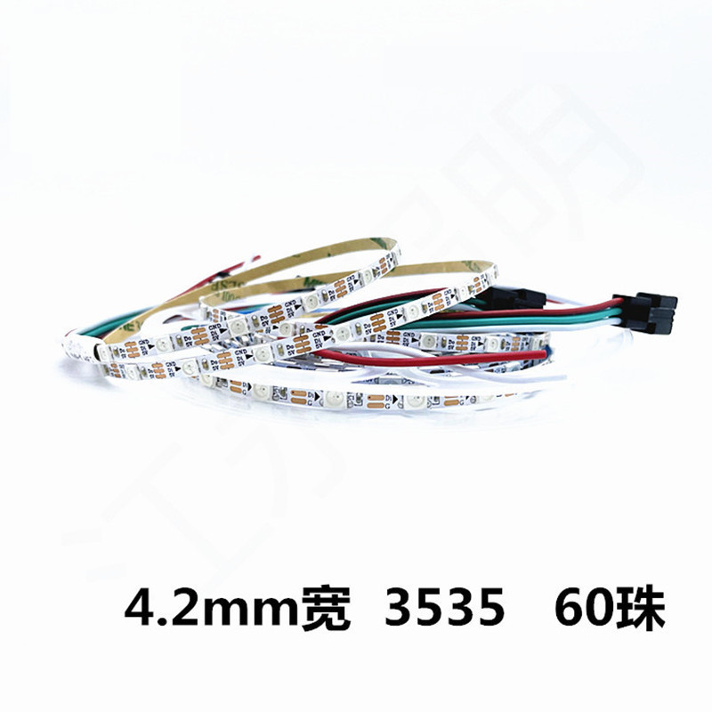 6mmボード5vシンフォニーLEDライトストリップ60ビーズ内蔵ICシングルポイントシングルコントロールフルカラーマーチング流水ライトファンライトストリップ|undefined
