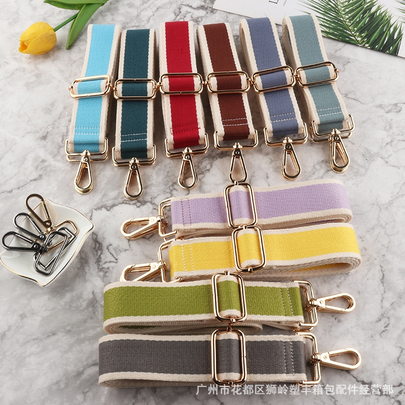Wide Shoulder Strap Bag Strap Free Shipping New Contrasting Color Bag Shoulder Strap Wide Shoulder Strap Cross-Border Hot Selling 38mm Adjustable Shoulder Strap