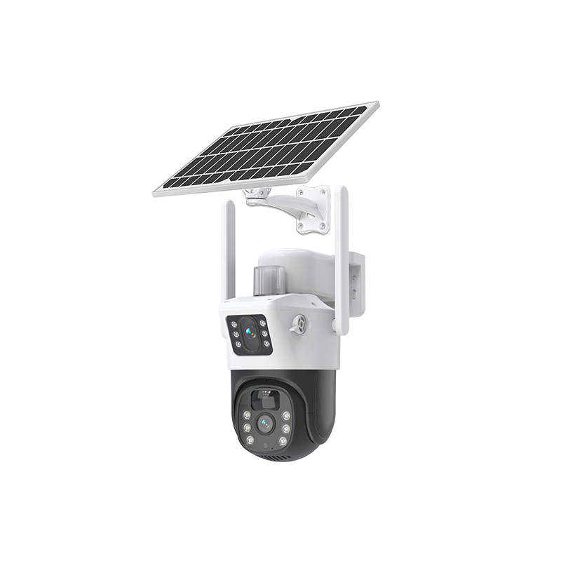 ソーラーカメラ屋外監視屋外リモート携帯電話モニター360度暗視フルカラー二画面
