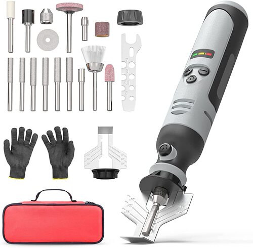 Cordless chainsaw sharpener, rechargeable grinder, chain saw, chain grinder, electric chain grinder, polishing tool