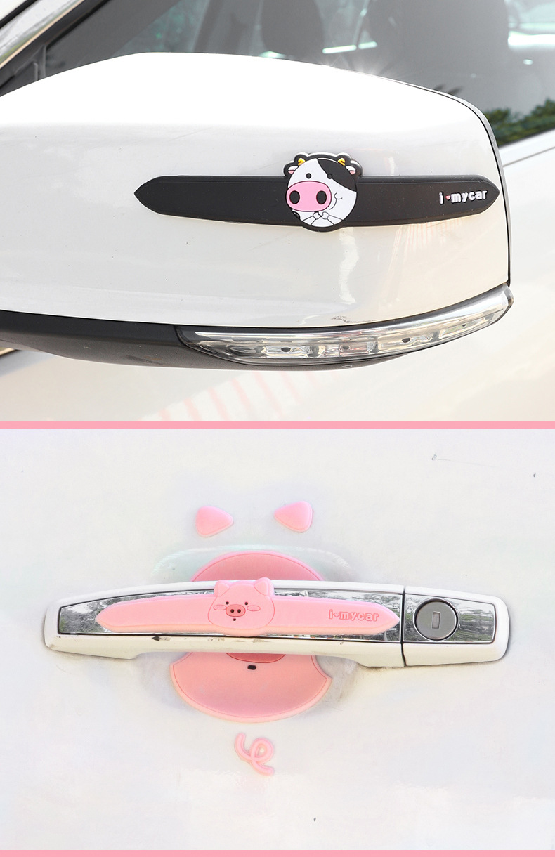 Cute Car Door Handle Anti-Scratch Stickers Cartoon Protective Film
