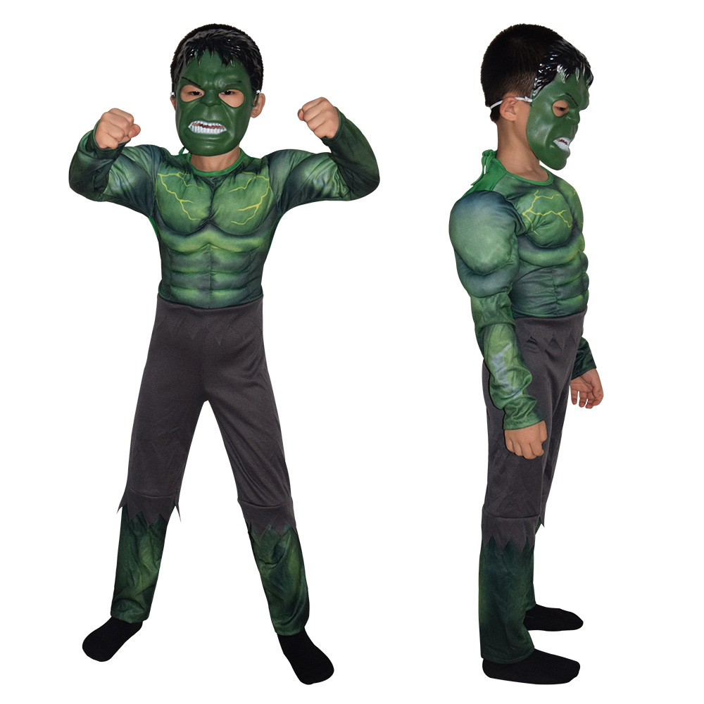 Halloween Hulk one-piece muscle costume cosplay children's stage performance suit Avengers suit