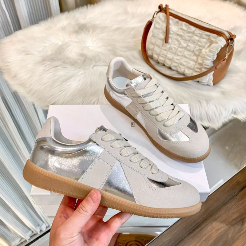 High Version Margiela Mm6 German Training Shoes, White Shoes for Men and Women, Same Style, Versatile Retro Casual Sports Sneakers for Couples