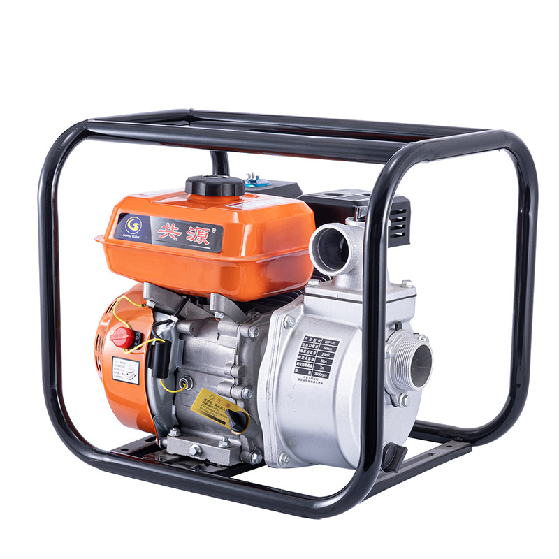 Bomba de agua para motor de gasolina, bomba de agua a alta presión, doble impulsor, bomba de motor de gasolina, bomba de agua puntual para riego agrícola, 2 pulgadas y 3 pulgadas