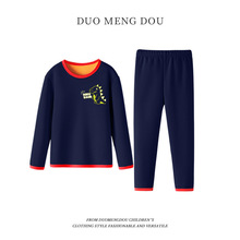 男女童保暖内衣中大童加绒加厚睡衣二件套儿童秋冬款套装厂家批发