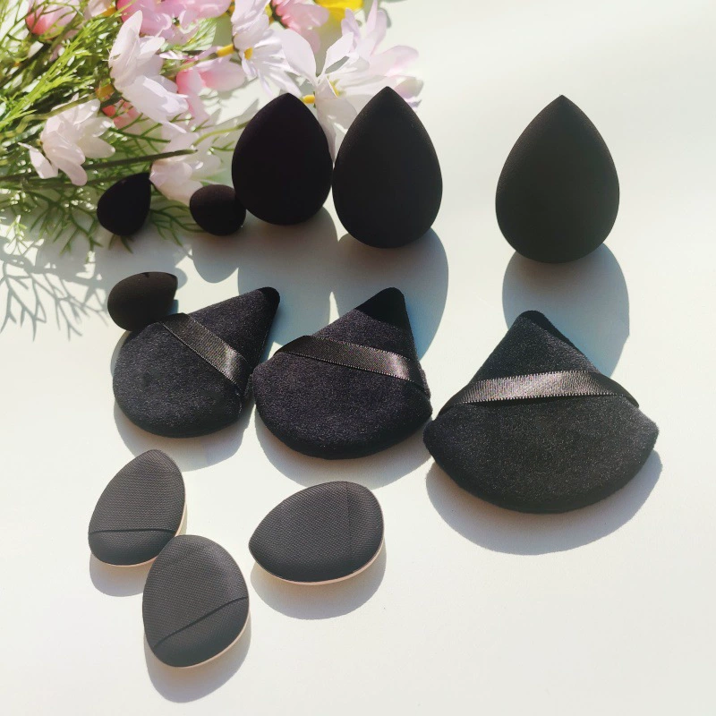 Cosmetic Sponge Set, 12-piece triangular & teardrop makeup blenders, assorted colors