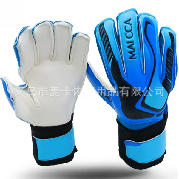 Football Goalkeeper Gloves with Latex Finger Protection for Children and Adults, Breathable and Non-Slip for Training