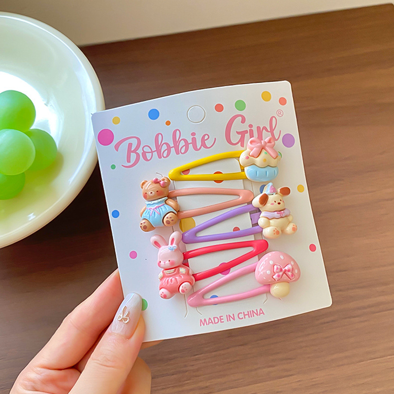 F9042-6# puppy cake bb clip five-piece set
