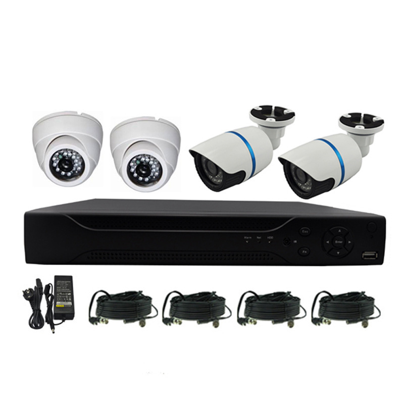 Monitoreo CVI paquete doméstico de cuatro vías paquete de monitoreo de 2 megapíxeles centro comercial cvi kit instalación de ingeniería