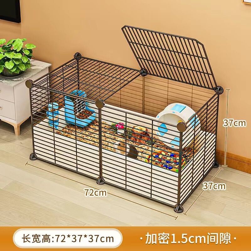 ハムスターケージ、特大高級ヴィラ、お手入れ簡単引き出し式ゴールデンベア、ハムスター専用造園飼育箱|undefined