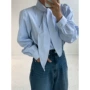 条纹新款春季显瘦衬衫