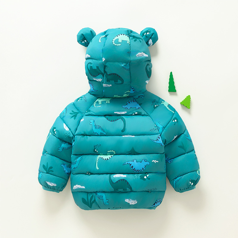 Chaqueta acolchada de algodón para niñas lindas de dibujos animados Chaqueta acolchada con capucha para niños Nuevo estilo Chaqueta acolchada de invierno para niños pequeños y medianos al por mayor