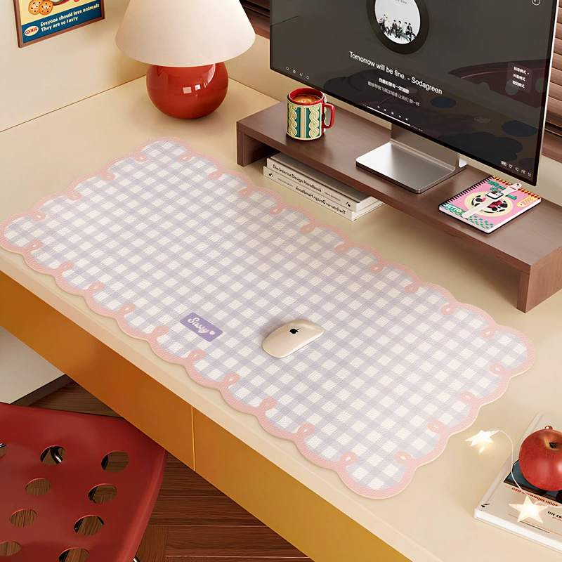 Mouse Pad Desk Mat Leather Home from Yomiego