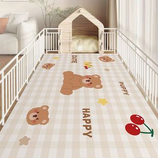 Cartoon Pet Floor Mat Waterproof Urine Barrier No-Wash Pvc Mat Kennel Wear-Resistant Wipeable Floor Mat Cat Pet Carpet