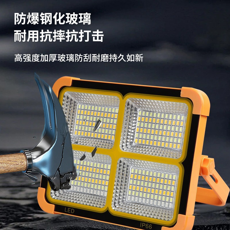 Reflector Solar con Batería de Gran Capacidad, Iluminación de Emergencia para Exteriores, Luz Multifuncional, Alto Brillo Transfronterizo
