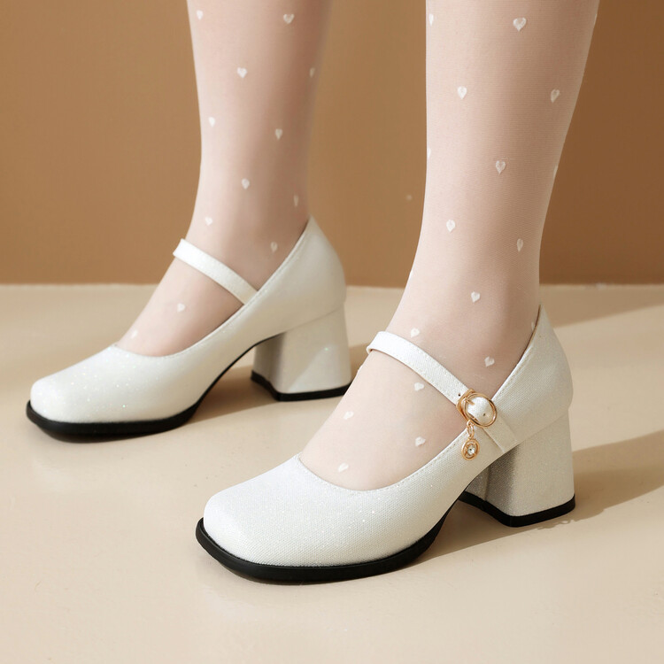 2025 flash fabric single-layer shoes high heel thick heel leather shoes runway catwalk shoes 40-43 plus size model shoes women's foreign trade shoes