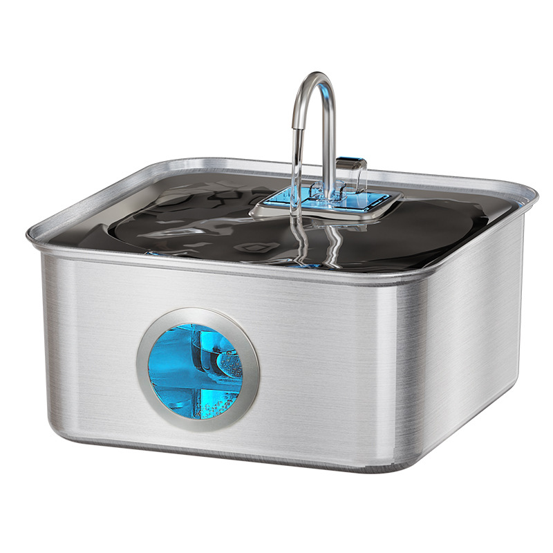 JPET más pet beber de agua de acero inoxidable de gran capacidad filtrado automático circulante alimentador de agua para mascotas perro inteligente image 5