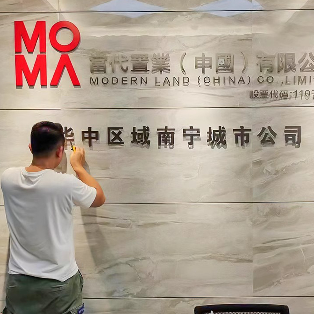 Letras Tridimensionales de Acrílico y PVC Efecto Cristal para Fondo de Pared y Logotipo image 5