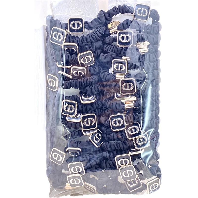 Temperamento retro estampado de leopardo, tarjeta redonda con cuentas, lazo para el cabello, lazo para el cabello de tela simple, lazo para el cabello, banda elástica básica