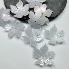 5個起批國風醋酸板仿蝶貝隨形花約29mm幻彩色DIY手工飾品配件材料