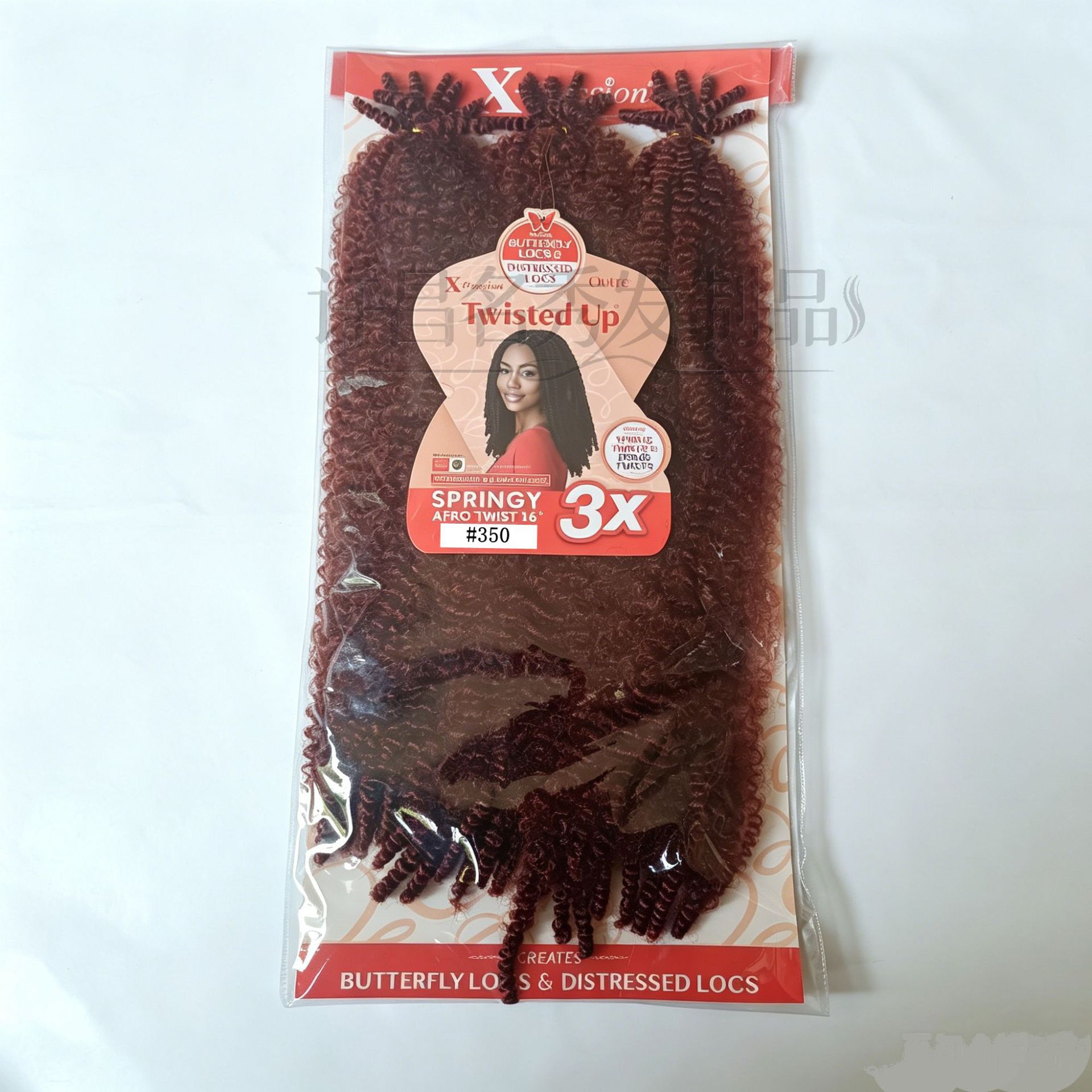 3X 24inch mano rasgada Caterpillar Roll peluca Afro Twist Kinky Marley Cabello a granel