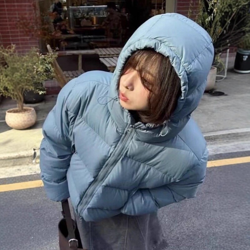 In-stock Korean niche trendy brand 90% goose down casual loose-fitting warm drawstring hooded short down jacket coat