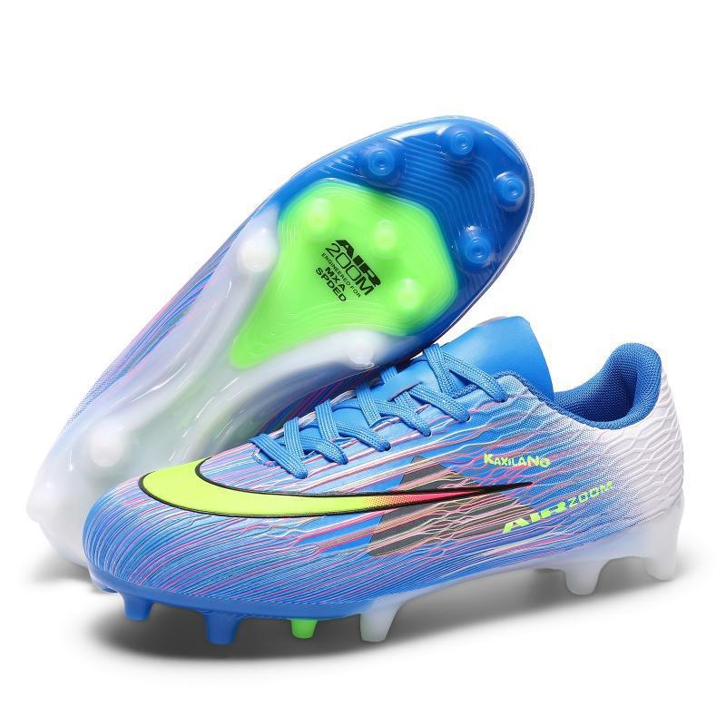 Zapatillas de Fútbol AG TF para Niños y Jóvenes TPU y Caucho Corte Bajo para Césped Natural y Artificial