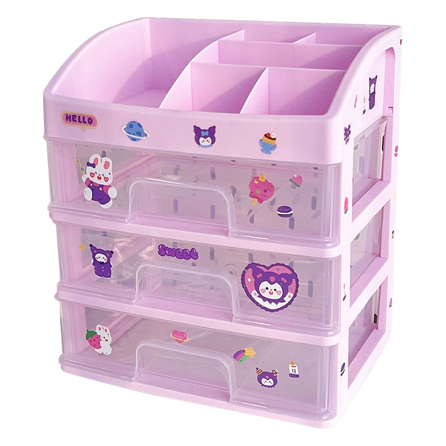 INS estilo simple transparente cajón caja de almacenamiento cosméticos organización caja de cosméticos estudiante dormitorio escritorio estante de almacenamiento hembra