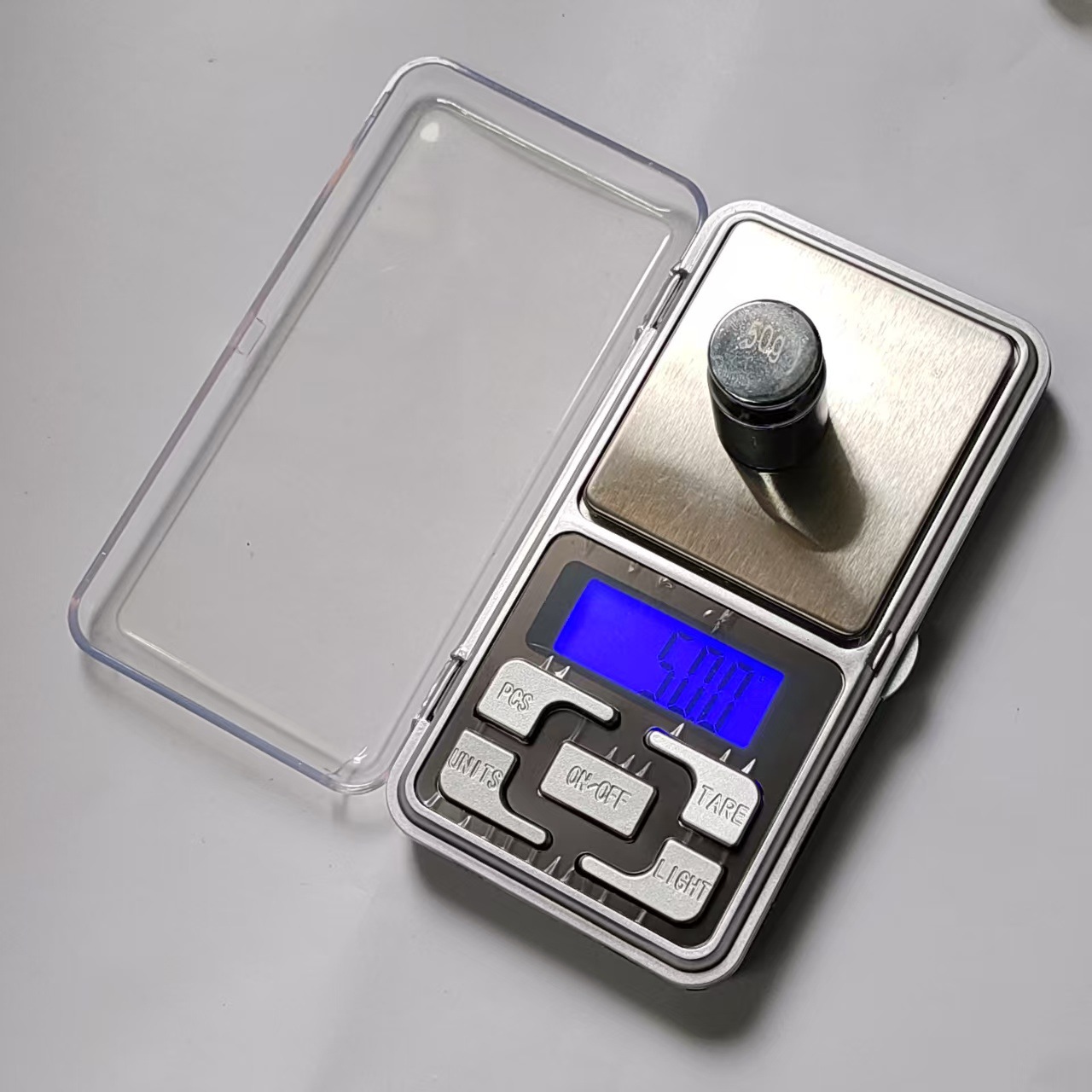 手掌电子天平称手机珠宝计价秤口袋克称便携500G药材秤