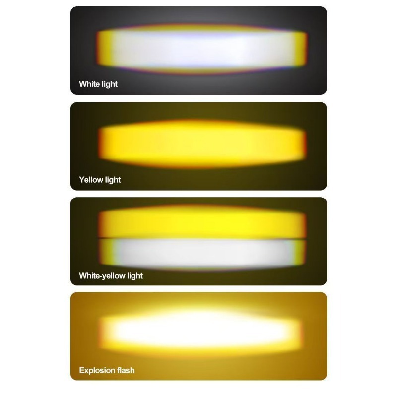 lámpara de parrilla de automóvil lámpara de red de automóvil LED de dos colores motorcycle LED de luz de motor delantero del diablo ojo