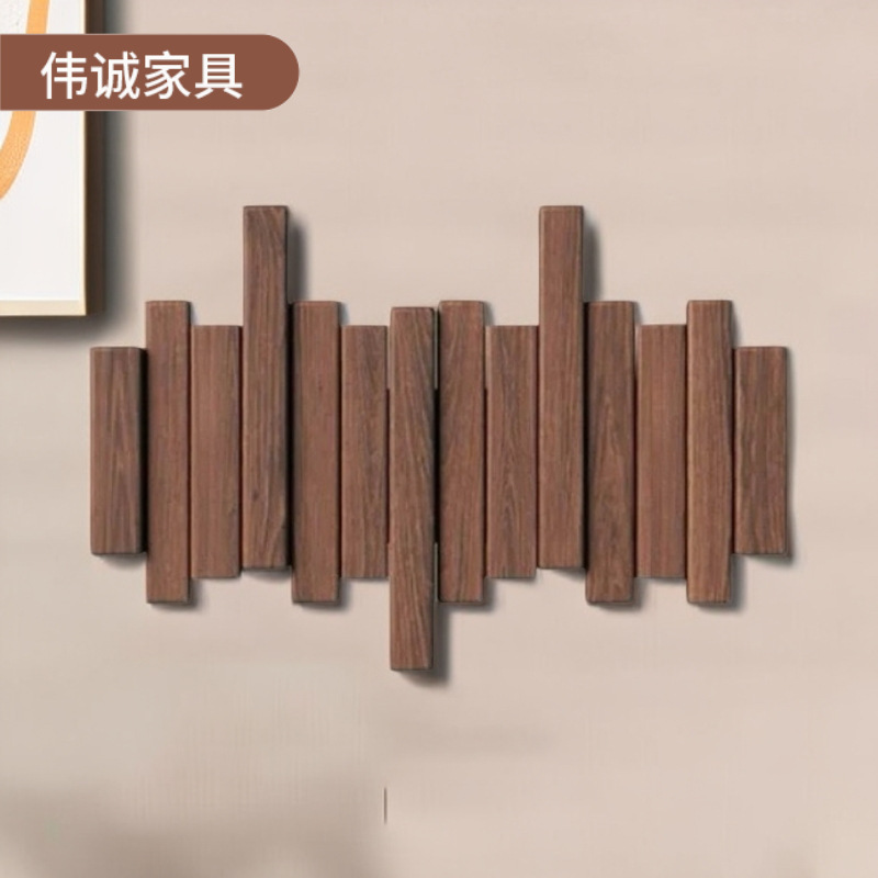 特惠异形钢琴键挂衣钩入户门实木墙上壁挂衣钩免打孔置物架挂钩|undefined