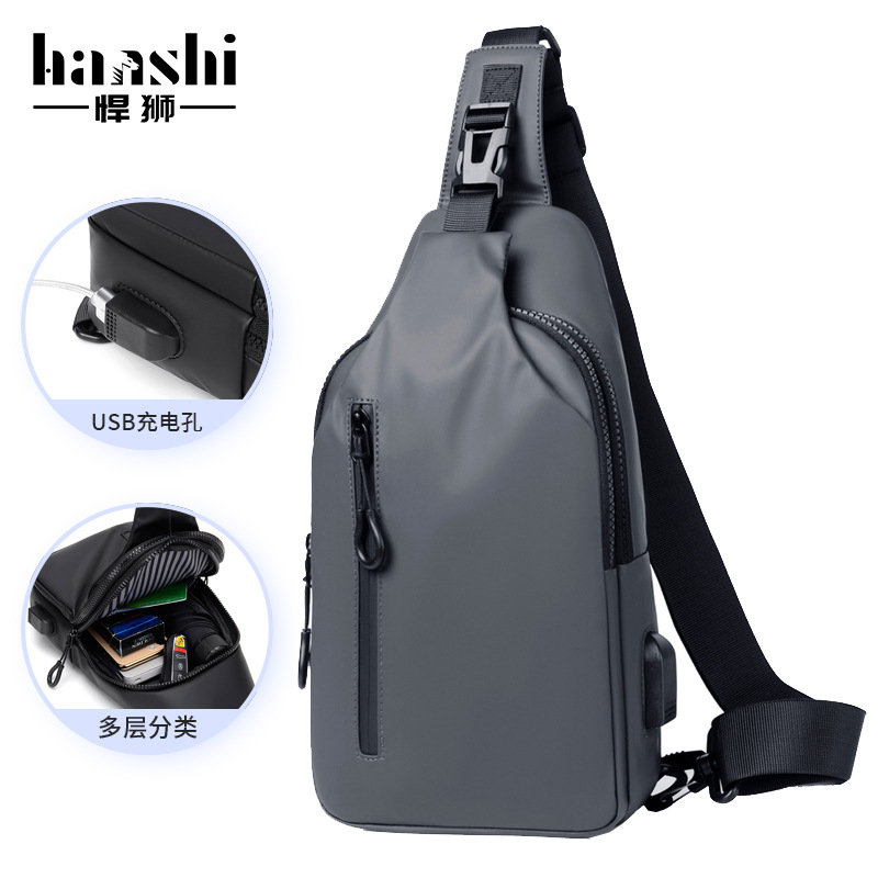 Bolso de pecho de alta gama para hombres de moda Bolso de mensajero de hombro casual para mujer Bolso de pecho impermeable de viaje Bolso de hombro de moda